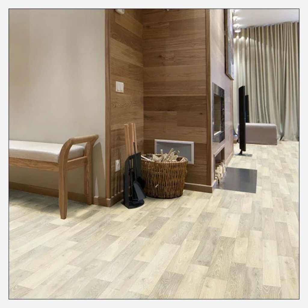 Полукоммерческий линолеум в интерьере