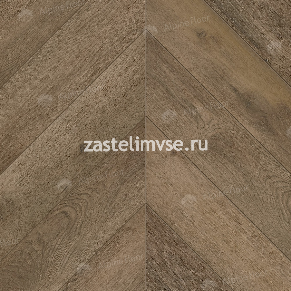 Клеевая LVT плитка AlpineFloor Chevron Alpine LVT Дуб Насыщенный Chevron ECO 20-4