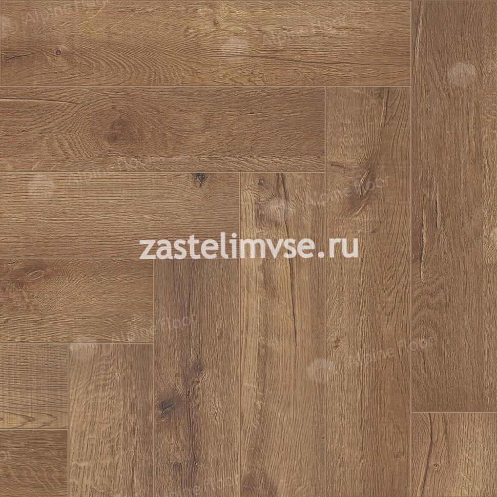 Клеевая LVT плитка AlpineFloor Parquet LVT Дуб Royal ECO 16-2