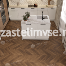 Кварцвиниловый ламинат AlpineFloor Альпийский Шеврон ECO 18-13 Дуб Коричневый Chevron