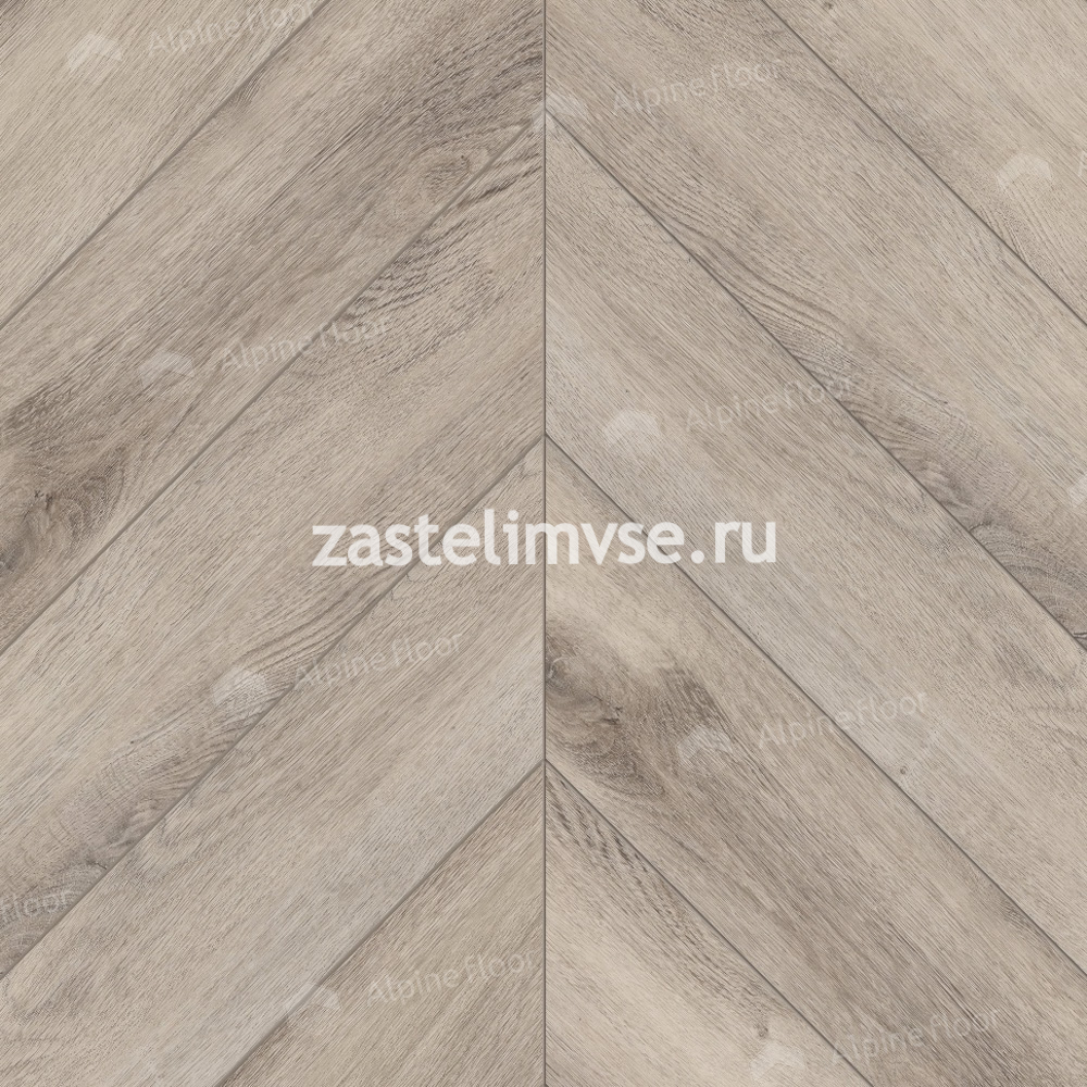 Клеевая LVT плитка AlpineFloor Chevron Alpine LVT Дуб Исида Chevron ECO 20-8
