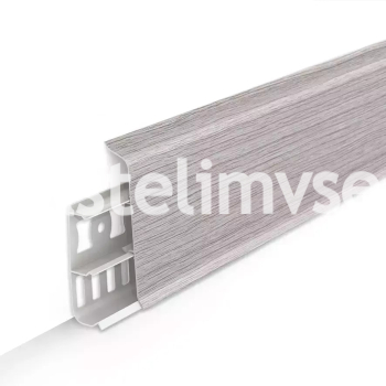 Плинтус IDEAL DECONIKA 85мм Ясень серый 253