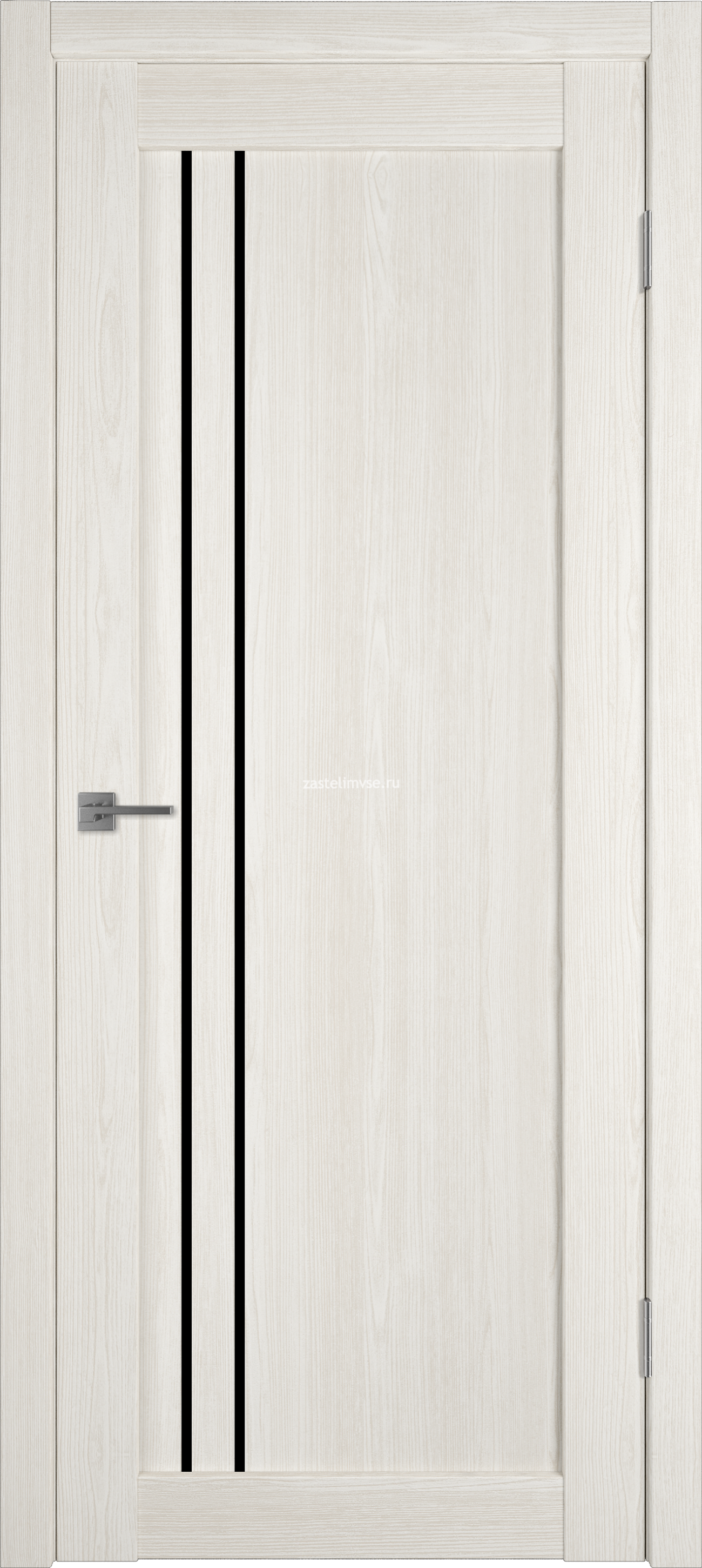 Дверь межкомнатная Атум Про 33 Дуб арктический/Лакобель черный 800мм