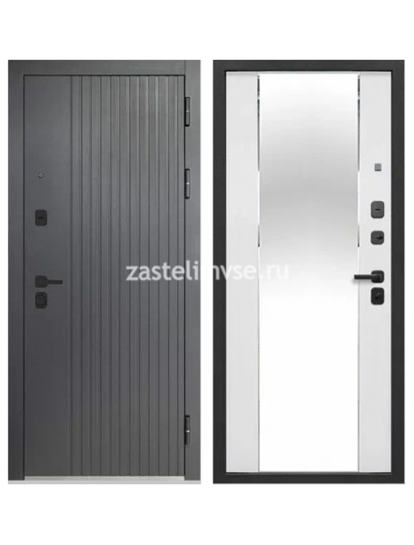 Дверь металлическая ТАЙГА 9 СМ 2МДФ ЗЕРКАЛО 960мм