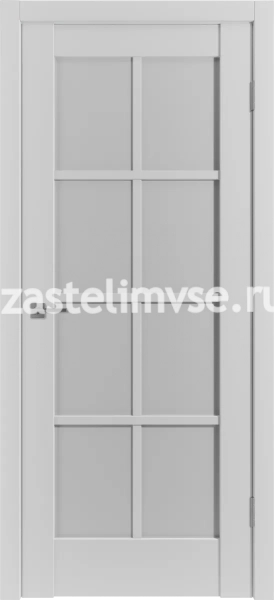 Дверь межкомнатная Эмалекс ЕР1 Серый Сатин белый- 900мм