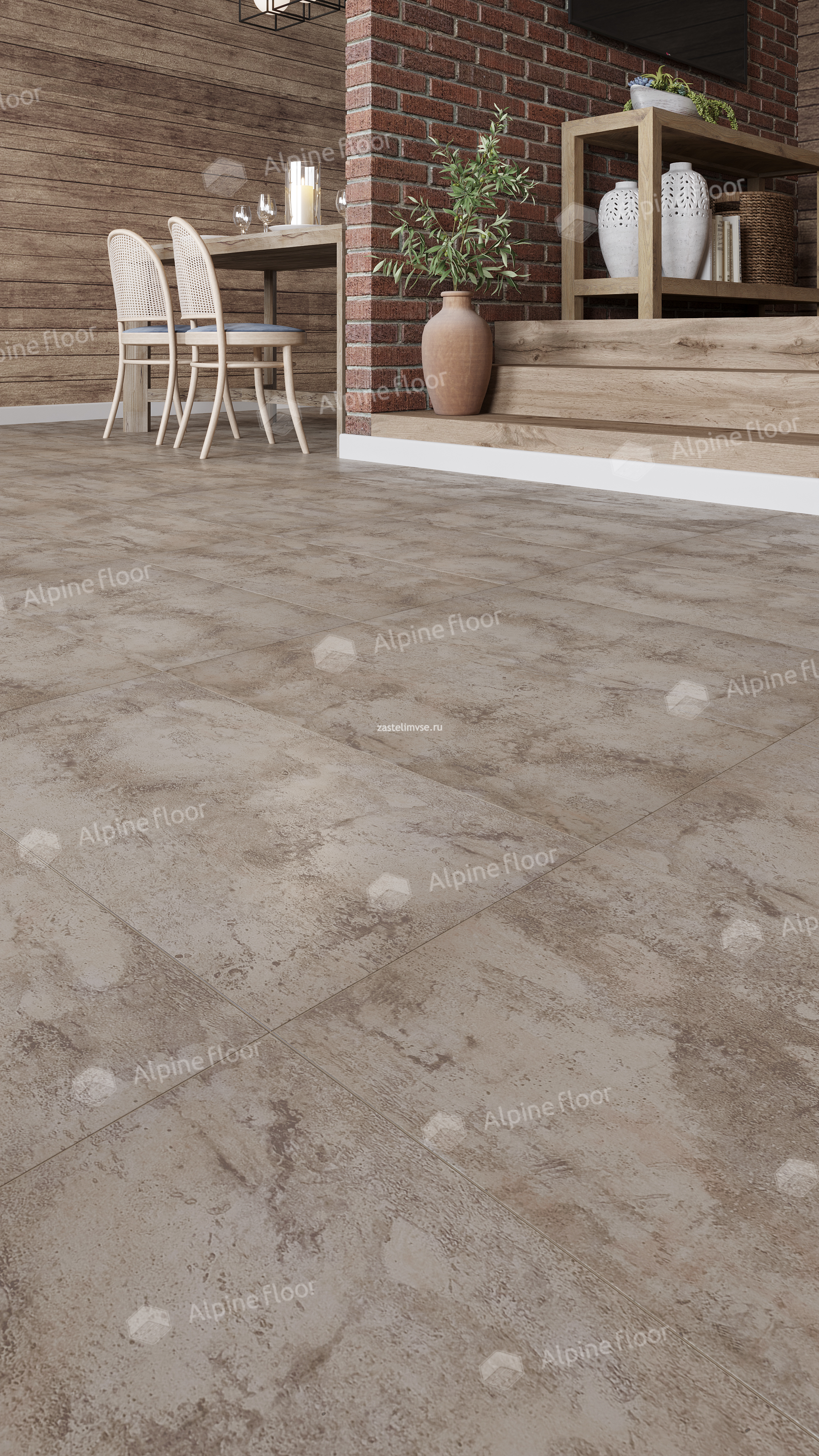 Кварцвиниловый ламинат AlpineFloor Stone Mineral Core Ричмонд ECO 4-1
