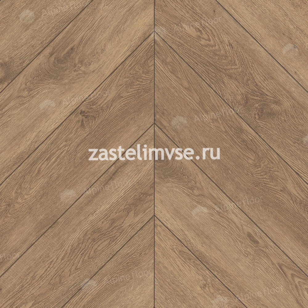 Клеевая LVT плитка AlpineFloor Chevron Alpine LVT Гевуина Chevron ECO 20-10