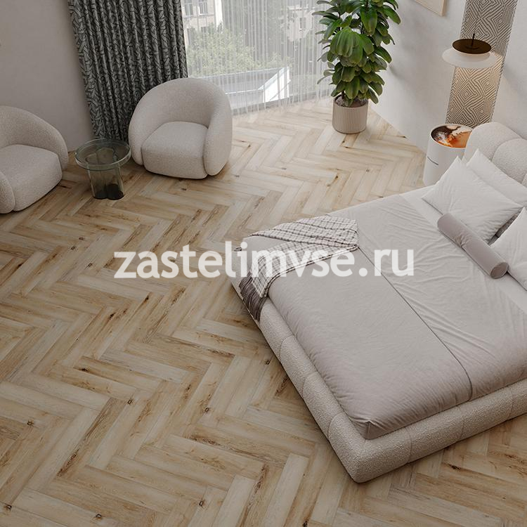 SPC плитка CronaFloor Herringbone 2.0 4V Дуб Ренн