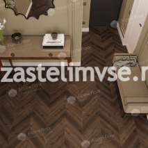 Кварцвиниловый ламинат AlpineFloor Альпийский Шеврон ECO 18-12 Дуб Мокка Chevron