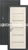 Дверь металлическая Люкс-2 антик серебро лиственница беж 960мм