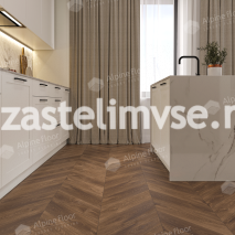 Кварцвиниловый ламинат AlpineFloor Альпийский Шеврон ECO 18-13 Дуб Коричневый Chevron