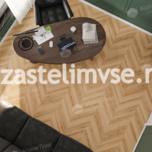 Кварцвиниловый ламинат AlpineFloor Альпийский Шеврон ECO 18-19 Дуб Самерсет Chevron