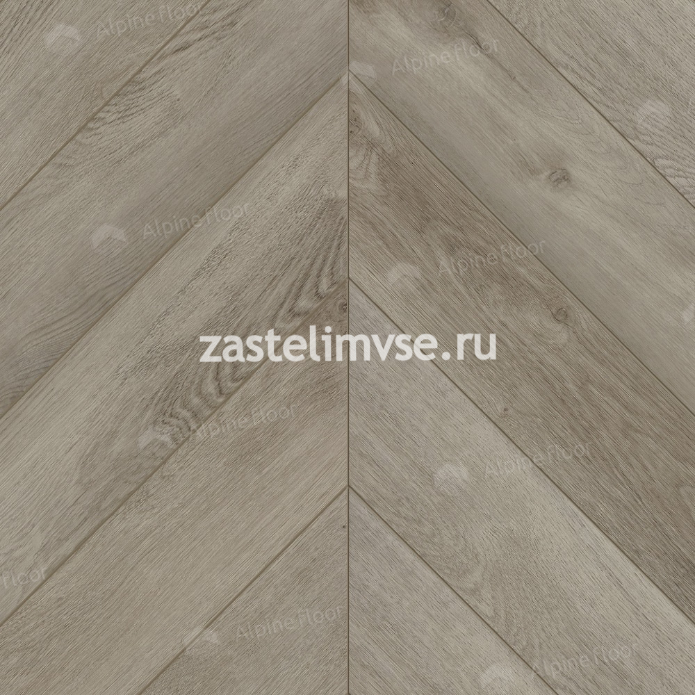 Клеевая LVT плитка AlpineFloor Chevron Alpine LVT Дуб Фантазия Chevron ECO 20-1
