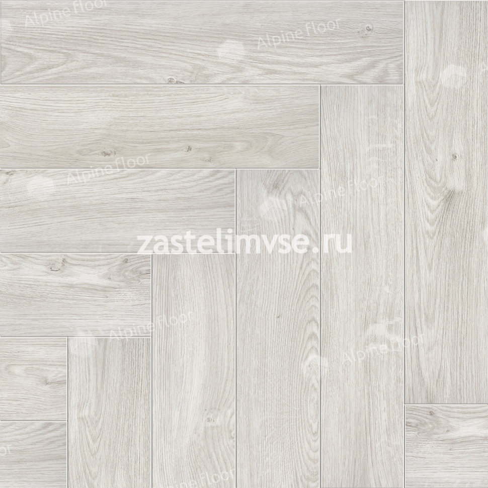 Клеевая LVT плитка AlpineFloor Parquet LVT Снежный ECO 16-11