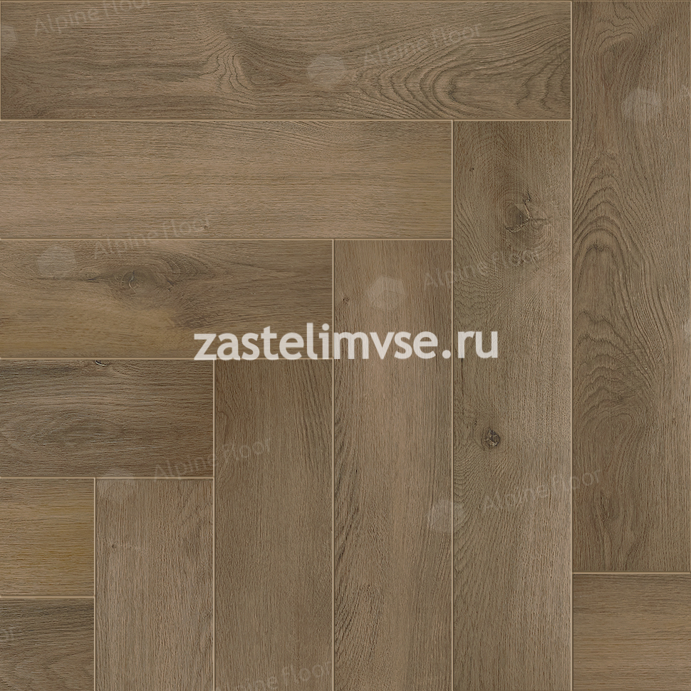 Клеевая LVT плитка AlpineFloor Parquet LVT Дуб Насыщенный ECO 16-7
