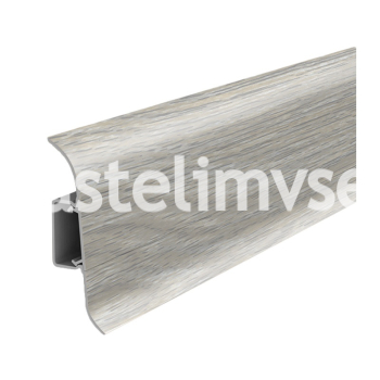 Плинтус IDEAL Классик 55мм Ясень Серый 253