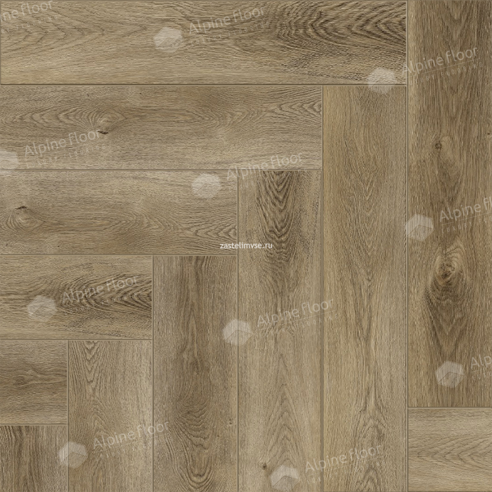 Клеевая LVT плитка AlpineFloor Parquet LVT Дуб Целета ECO 16-35
